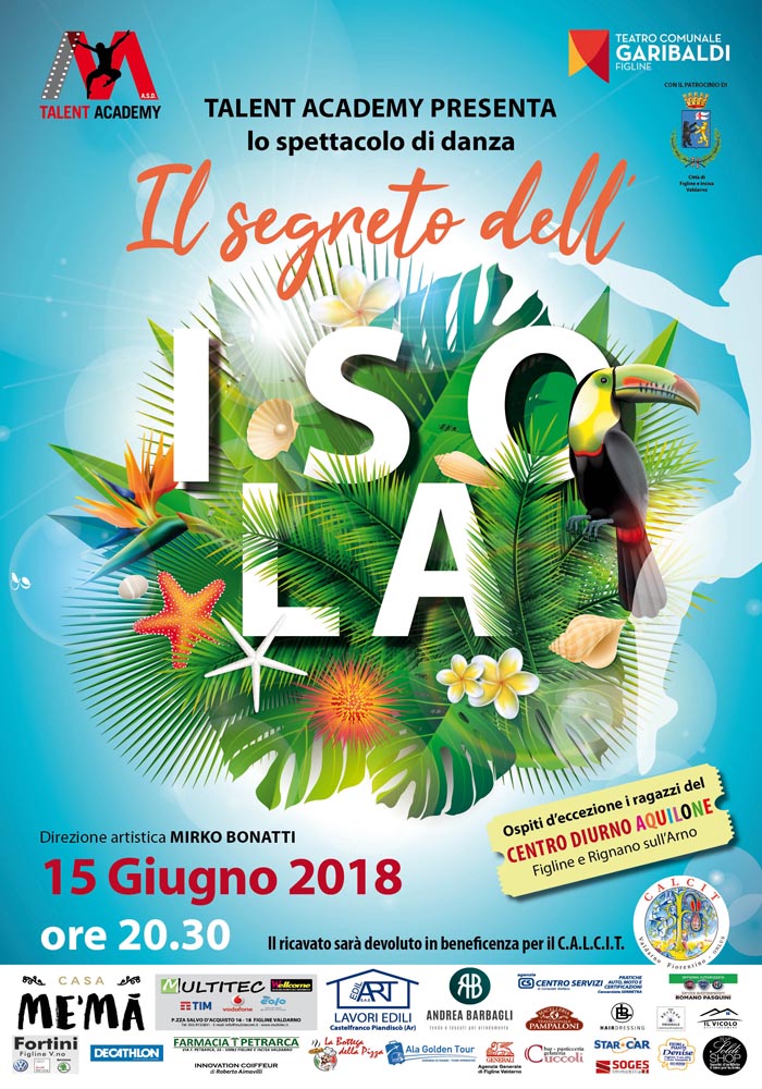 Sabato 15 giugno ore 20:30 “Il  Segreto dell’Isola" a sostegno del CALCIT